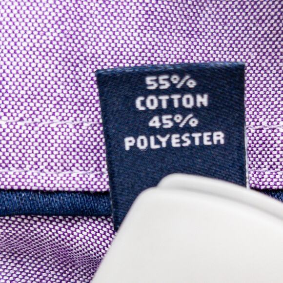 Tommy Hilfiger Dress Shirt Men's 15-15.5 34/35 Regular Fit Strech Purple - Picture 9 of 14
